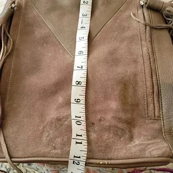 Sam Edelman ~ Monica Brown Leather and Suede Shoulder Bucket Bag
